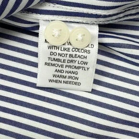 Untuckit Marsanne striped women's blue and white stripe button up blouse sz6 NWT - Picture 8 of 8